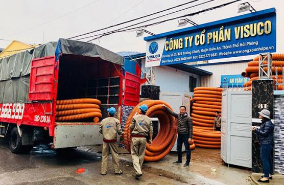 Cấp ống xoắn HDPE tại KCN Thăng Long Hà Nội