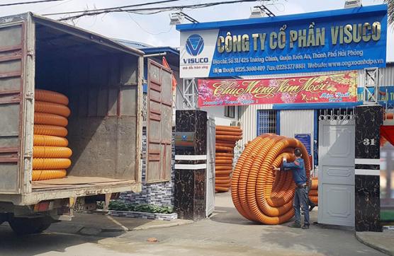 Cấp ống xoắn HDPE tại KCN Nội Bài Hà Nội