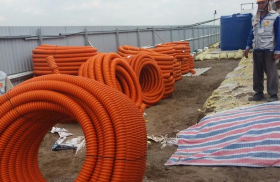 Cấp ống xoắn HDPE nhà máy LG - KCN Tràng Duệ