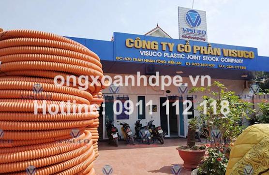 Lắp đặt ống nhựa gân xoắn tại phố lối Hưng Yên